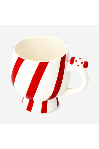 Flying Tiger Copenhagen Kırmızı Beyaz Çizgili Kupa