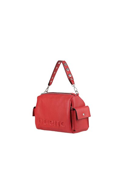 Bueno Shoes Red Sct Leather Women's Shoulder Bag 01Wba7943