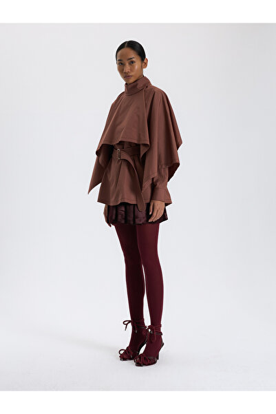BAQA Brown Belted Short Blouse