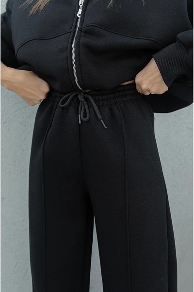 My Blog Dark Black Tracksuit Set - 8001