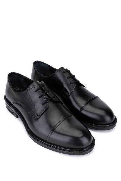 Tamer Tanca Erkek Hakiki Deri Siyah Klasik Ayakkabı