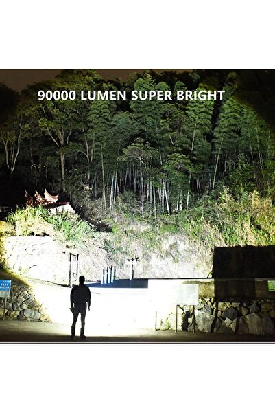 Generic Rechargeable LED Flashlights, 90000 High Lumens Zoomable Waterproof Handheld Flashlight for Camping