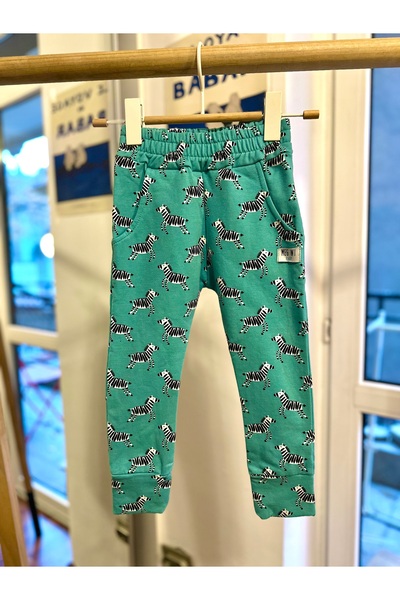 Meg Wi Baby Pantaloni jogger periați mari - Zebră