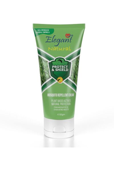 AFS Elegant كريم طارد للبعوض طبيعي أنيق - ٥٠ غرام - خالٍ من مادة DEET، يطرد القراد والحشرات، حماية تدوم ٨ ساعات