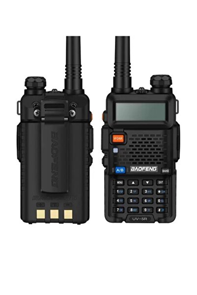 BAOFENG 1-Pack Two-Way Radio, Dual-Band, UV-5R Handheld Transceiver, Rechargeable, Black