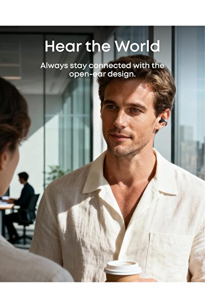 Generic Soundcore AeroClip by Anker — Open-Ear Clip-On Earbuds, 4 Mics, 12mm Drivers