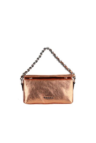 Bueno Shoes Geantă de damă din piele portocalie lucioasă 01wba7947