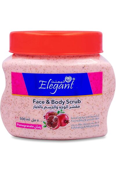 AFS Elegant مقشر الوجه والجسم الأنيق برائحة الرمان الاستوائي - 500 مل