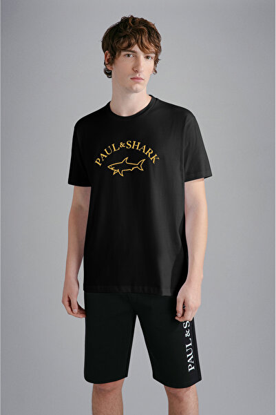 PAUL&SHARK MEN'S KNITTED T-SHIRT C.WCOTTON