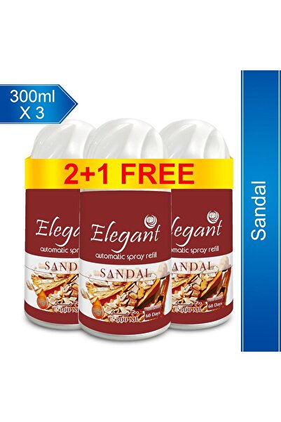 AFS Elegant Elegant Automatic Spray Refill – Sweet Sandal – 300ML – Pack of 3 – Air Freshener Refill