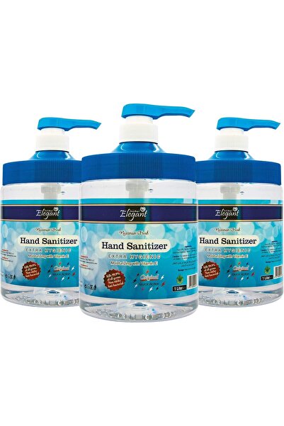 AFS Elegant Elegant Hand Sanitizer Gel – 1 Liter – Pack of 3 (TRIPLE Pack) – 70% IPA – Moisturizers & Vitamin E