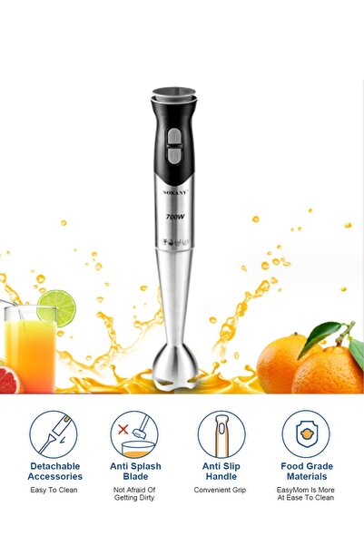 SOKANY 2-Speeds Hand Blender 700W Stainless Steel SK-748