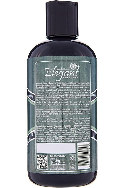 Elegant Beard Balm with Eucalyptus and Spearmint – 250ML – For shiny and shaped beards, Deep con