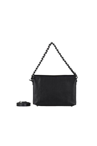 Bueno Shoes Black Leather Women's Shoulder Bag 01Wba7946