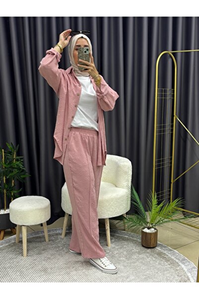 LY LEYO TEKSTİL Patterned Shirt Set