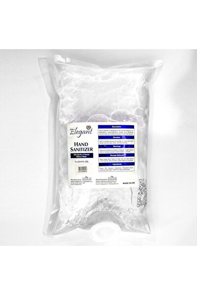 AFS Elegant Elegant Hand Sanitizer Gel – 1 Liter – Pouch Refill – 70% IPA – Moisturizers & Vitamin E