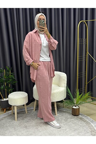 LY LEYO TEKSTİL Patterned Shirt Set