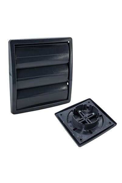 Titi 6462 Kare Hareketli Aspiratör Baca Kapağı Duvar Menfezi Ayarlı (Füme)