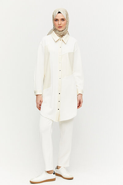 Setrms Suni Deri Kombinli Tunik