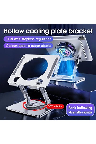 ERMER Metal Tablet Standı 360 Derece Dönebilen Açı ve Yükseklik Ayarlı Alümin...