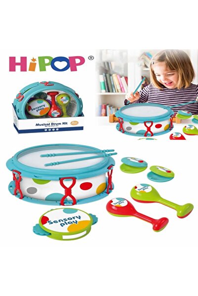 HIPOP مجموعة طبول موسيقية للأطفال الصغار، لعبة تعليمية مبكرة