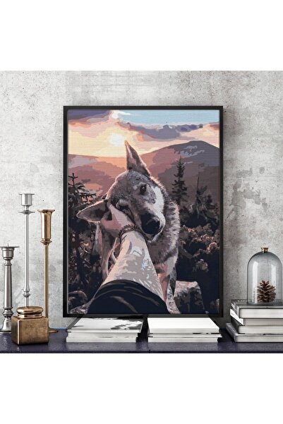 Pictorul Fericit Tamed wolf - Pictură pe numere