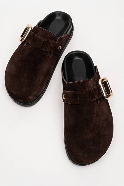 inyola Women's Genuine Leather Daily Suede Slippers 6333