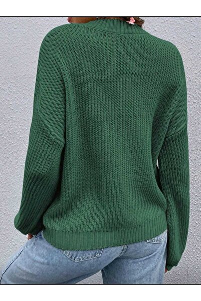 FAVORİST Tri̇ko Knitted O Oversized Crew Neck Sweater New Btk
