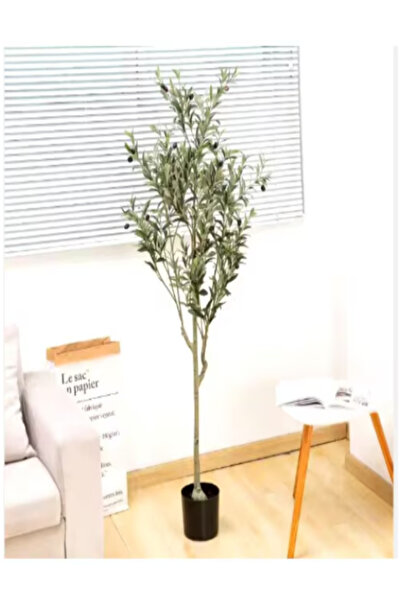 ROVERIM Măslin Artificial la Ghiveci, Plantă Decorativă Realistă, Verde , 120cm inaltime