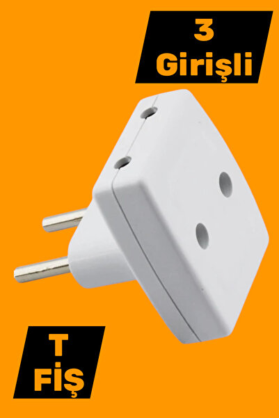MH MiniHediye 3 Way T Plug Socket Golyat Multiple Group Socket Multiplier Triple Golyat Electrical Socket