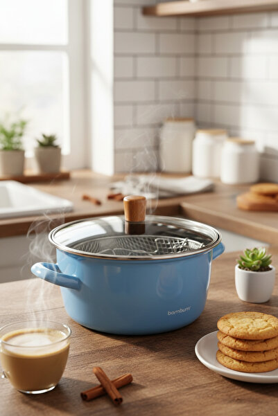 Bambum Nostalgia Frying Pan Blue 22 cm