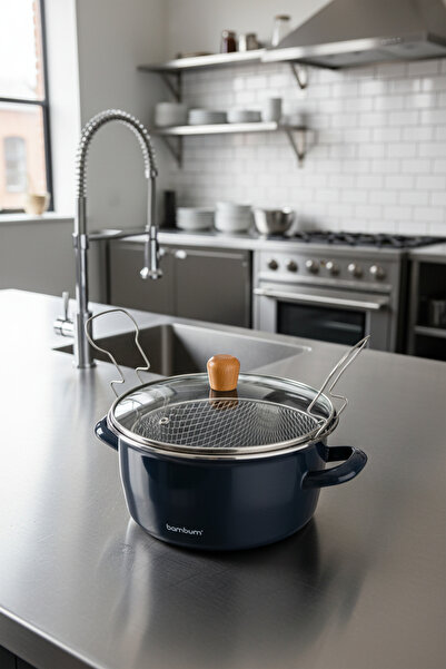 Bambum Nostalgia Frying Pan Dark Gray 22 cm