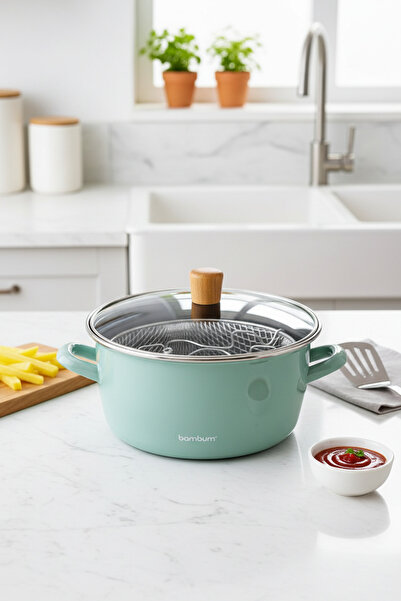 Bambum Nostalgia Frying Pan Light Green 22 cm