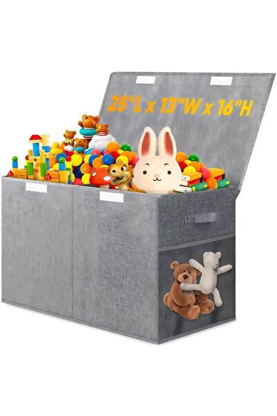 HIPOP Large Toy Storage Box, Collapsible Storage Bins, Toy Storage Organizer For Kids, Boys, Girls, Toys C