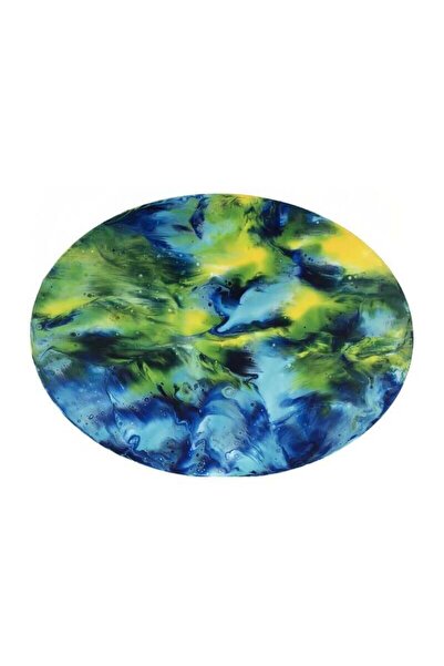 Pictorul Fericit Painting canvas, 100% cotton, oval, white, frame included, Artist Phoenix - 30x40 cm