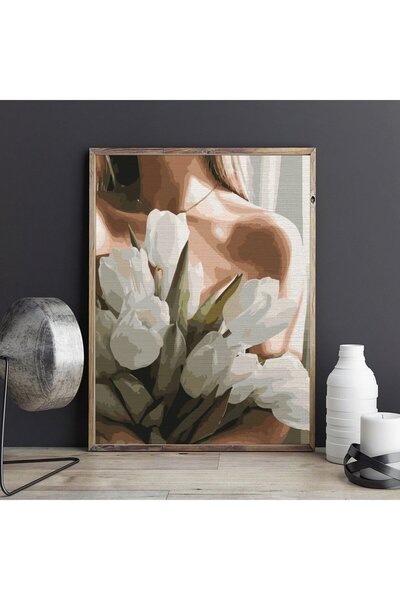 Pictorul Fericit Îmbracă-mă în alb (Dress me in white ) - Pictură pe numere