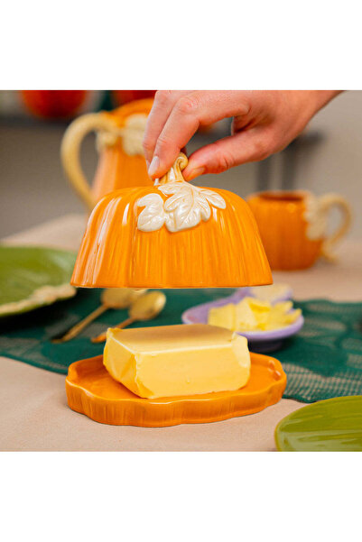 Flying Tiger Copenhagen Balkabağı Şeklinde Seramik Tereyağı Tabağı