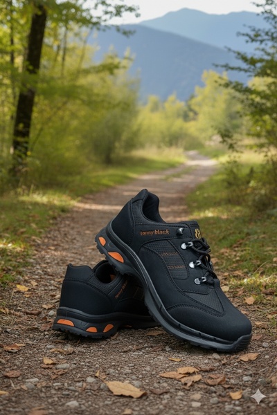 Deniz Terlik Men's Tonny Black Sports Daily Use Outdoor Shoes