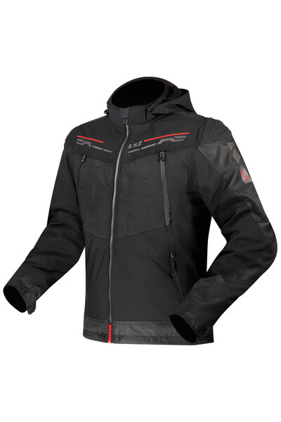 LS2 Zirconium Evo 4 Mevsim Motosiklet Montu (Siyah-Kırmızı)