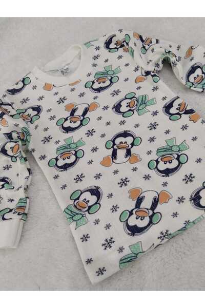Store Penguin Patterned Baby Pajama Set Nightgown Newborn
