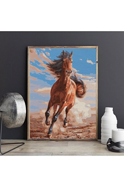 Pictorul Fericit Running horse - Pictură pe numere