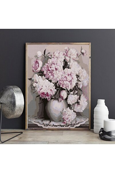 Pictorul Fericit Blooming peonies - Pictură pe numere