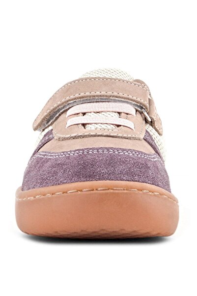 Rakerplus Bob Genuine Leather Purple Powder Barefoot Velcro Elastic Baby Sneaker Shoes