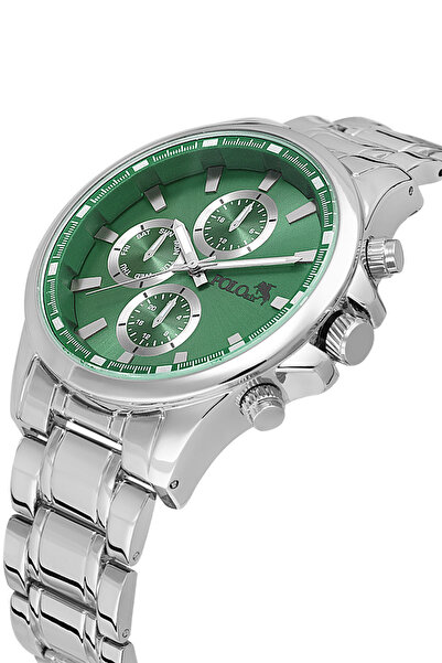 Polo Air ساعة يد رجالية لون فضي أخضر PL-7037E3x