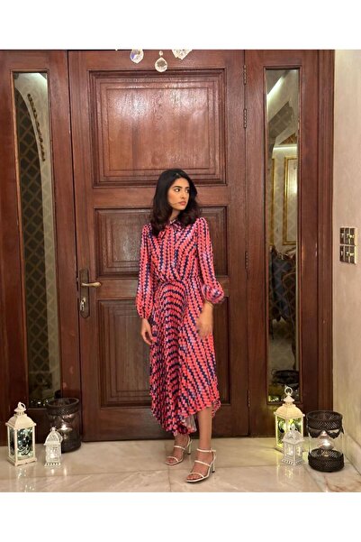 Setre Luxury Short Puff Dress - Pink - Made in Turkey