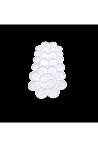 VERA SANAT 8+2 Godeli 13 cm Çiçek Desenli Plastik Palet ( 5 adet )