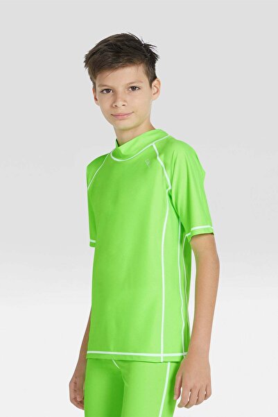 Coega Sunwear Boys Youth Rashguard Short Sleeve - Nero Green