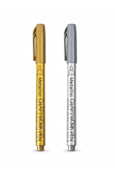 stonechem 2 adet metalic ve gümüş kalem yağlı sanatsal KALEM