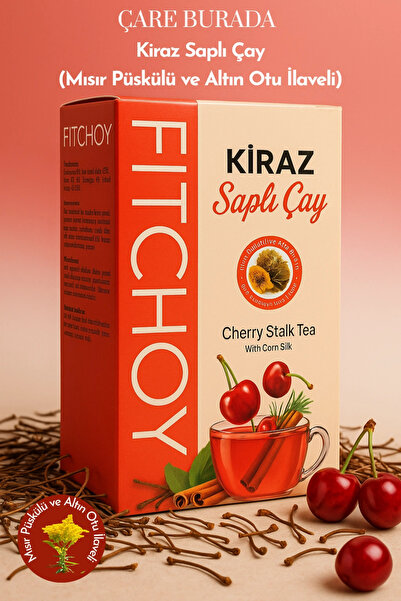 Çare Burada Fitchoy - Kiraz Saplı Çay 90 Gr × 45 Adet (Altın Otu & Mısır Püsk...
