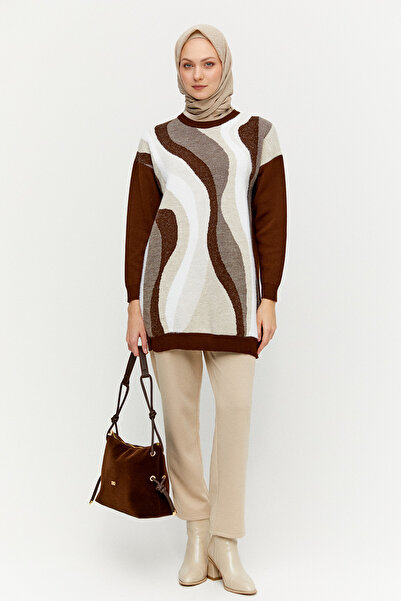 Setrms Desenli Ribanalı Triko Tunik